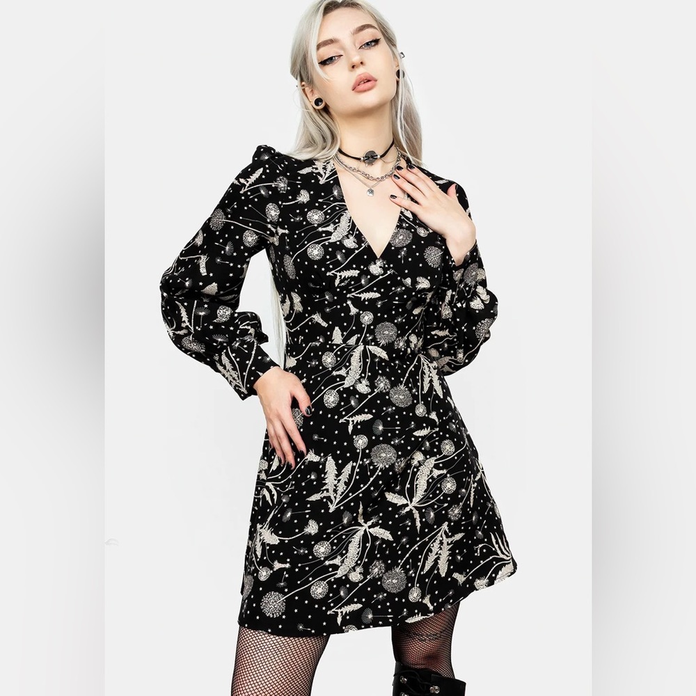 Disturbia Black and White Celestial Mini Dress